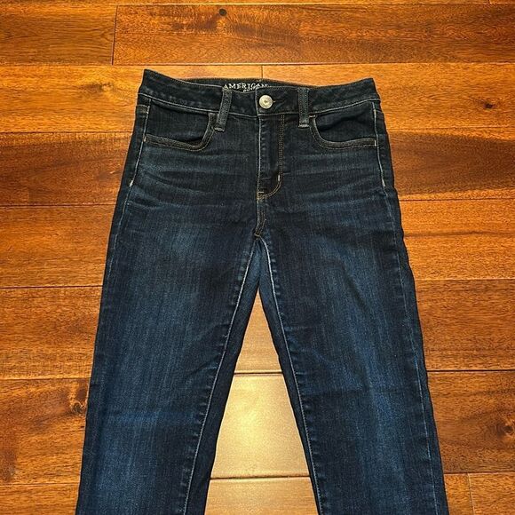 American Eagle Outfitters Dark Wash Jeggings Size 4 Short - Picture 2 of 12
